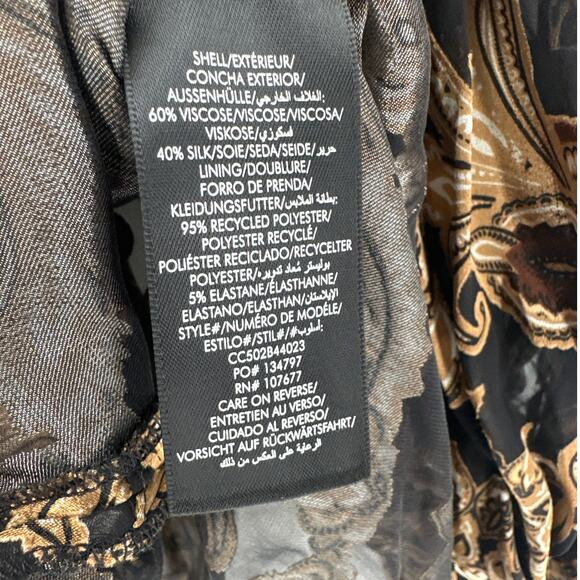 Alice and Olive Women's Spring Paisley Black Betsie Ruffled Blouse Top Size S - Picture 8 of 11